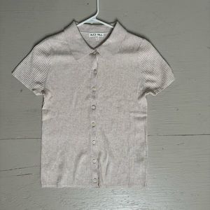 Alex Mill Suzanne short sleeve polo shirt